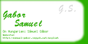 gabor samuel business card